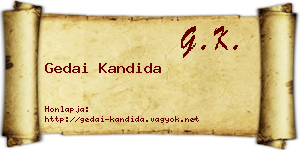 Gedai Kandida névjegykártya